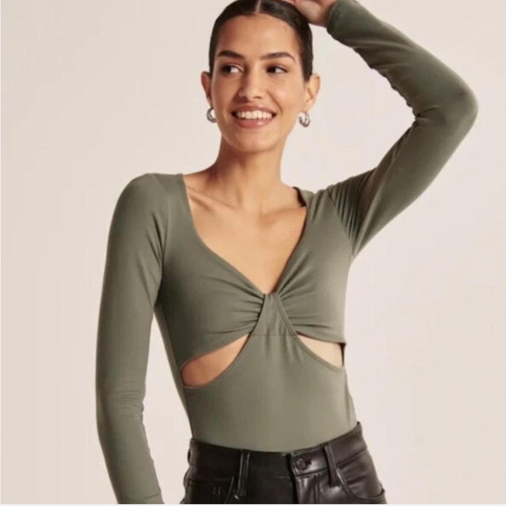 Abercrombie & Fitch Soft Collection Olive Bodysuit | Medium